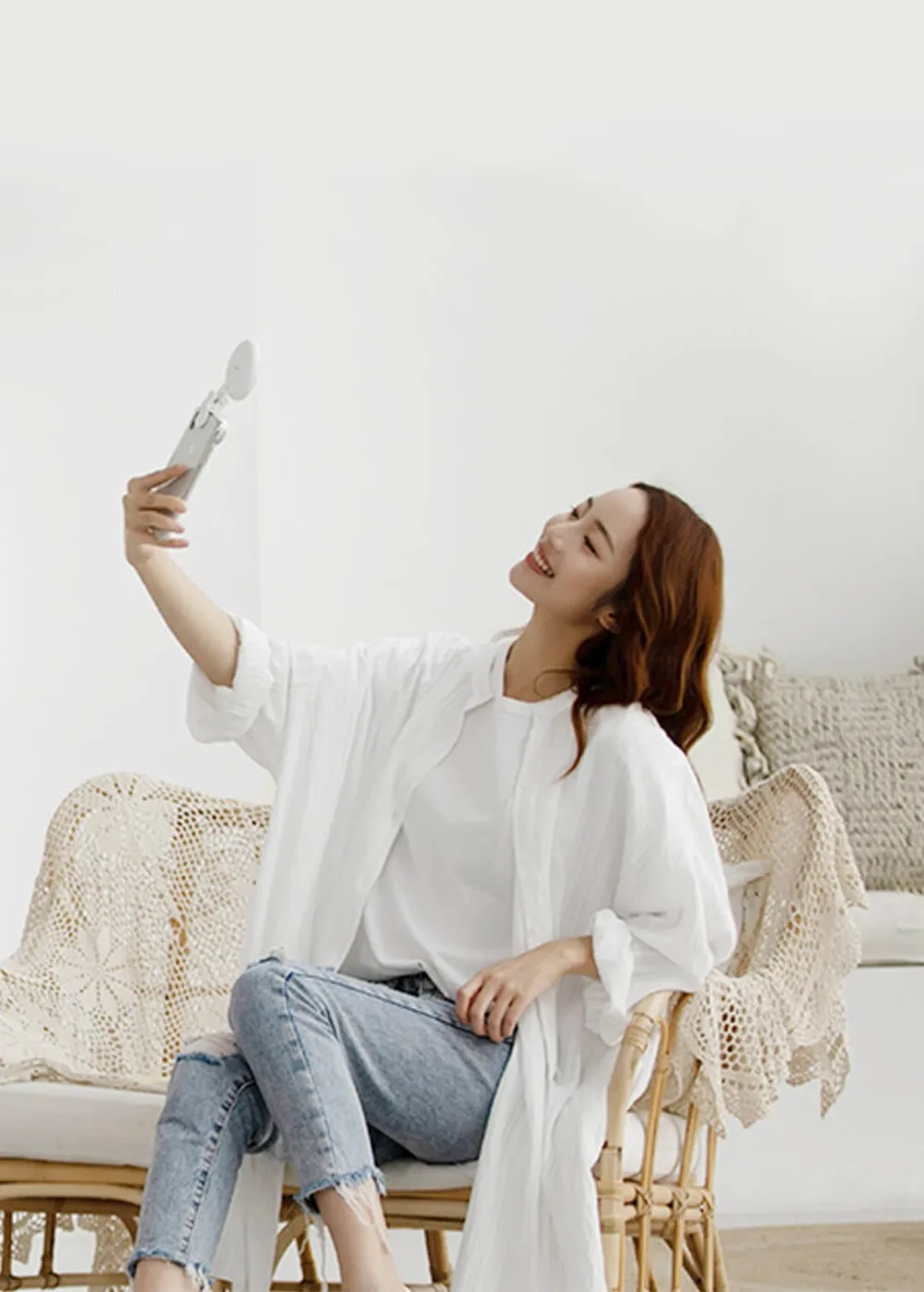 Xiaomi Wicue Live Stream Selfie beauty светильник-объектив с широкоугольным объективом, перезаряжаемый светодиодный светильник-кольцо для смартфонов iPhone
