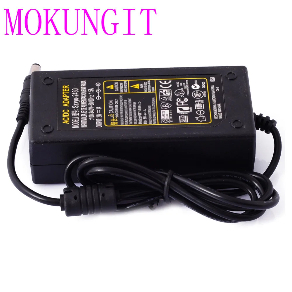 AC 100 240V к DC 24V 3A адаптер питания штепсельная вилка США ЕС для 5050 5630 3014 3528