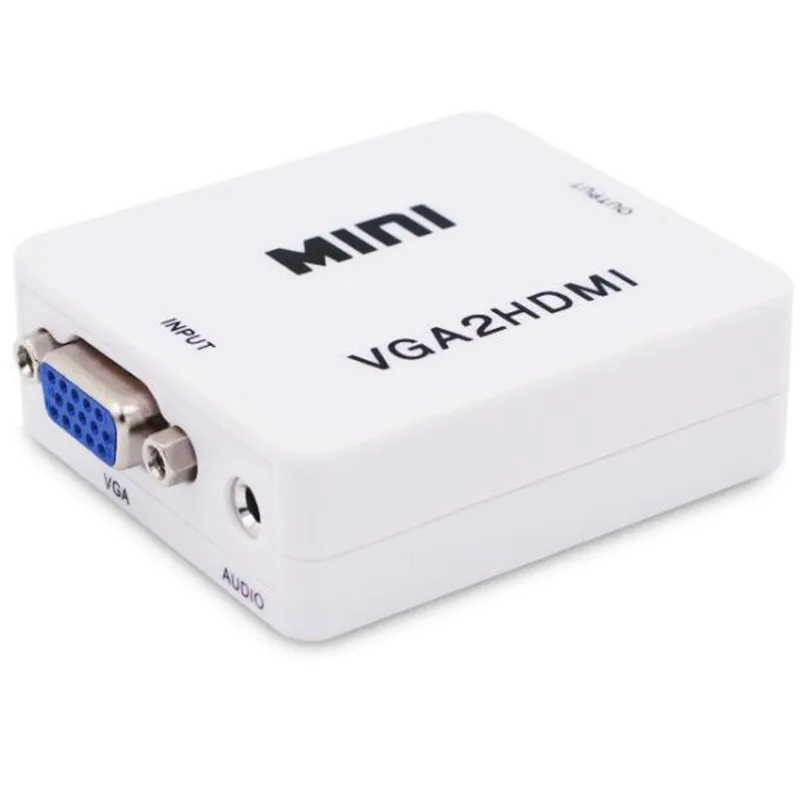 Mini HD 1080P VGA To HDMI HDTV Video Converter Box Adapter with Audio For PC Laptop to Projector +USB Cable+Gift | - Фото №1