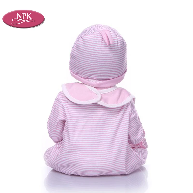 NPK 19 дюймов силиконовая кукла Reborn Baby Girl Мягкая виниловая Реалистичная Bonecas для