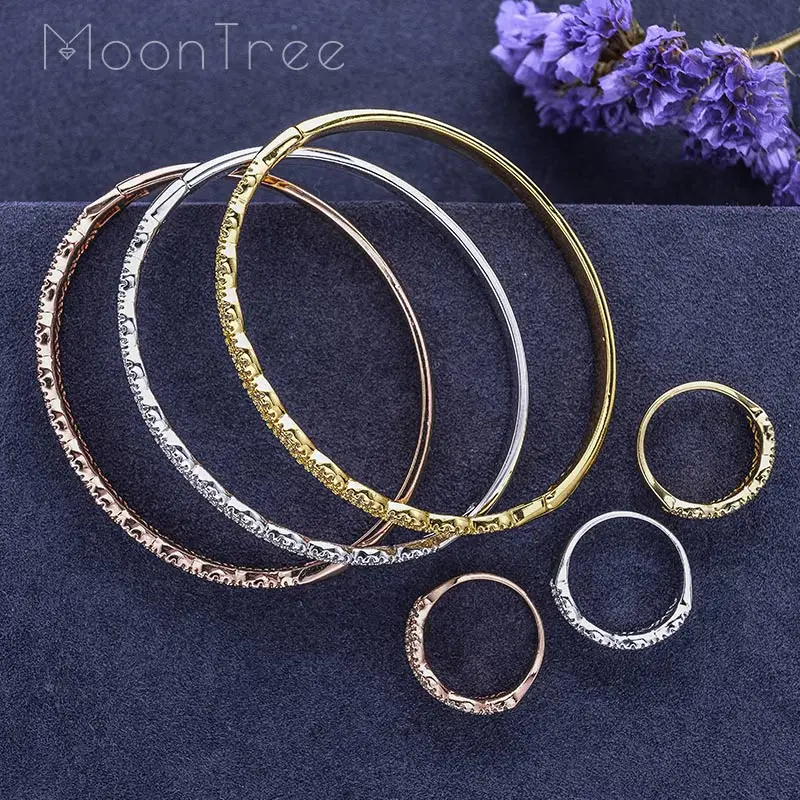 MoonTree Новое поступление 3 цвета модные роскошные блестящие Ful AAA кубического