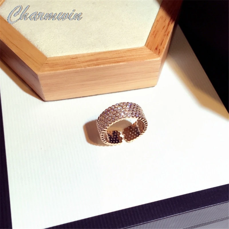Charmwin новые модные корейские Открытые Кольца для женщин Регулируемые кольца