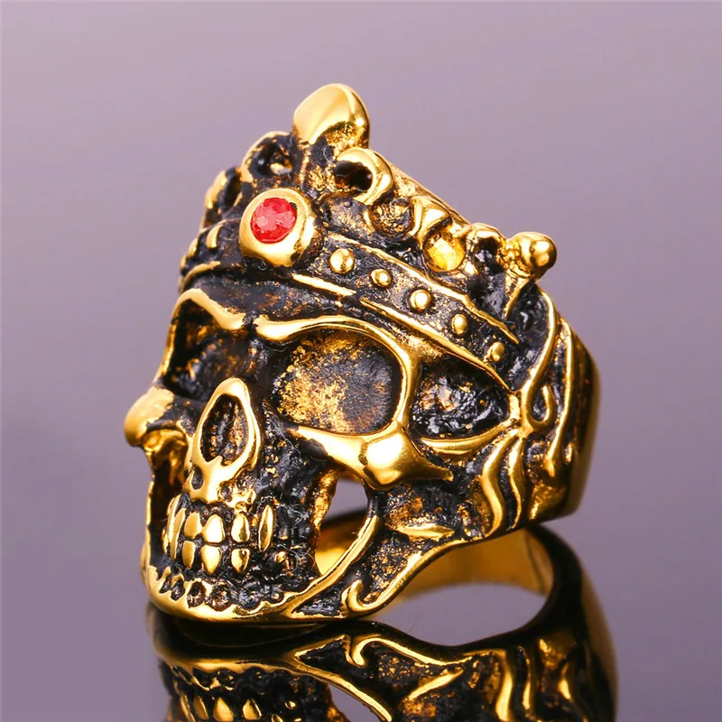 Кольца в стиле панк мужские ювелирные изделия подарочной коробке оптовая