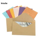 50 шт., маленькие цветные пустые бумажные конверты в винтажном дизайне, конверты для свадебных вечеринок, конверты для приглашений, подарочные открытки
