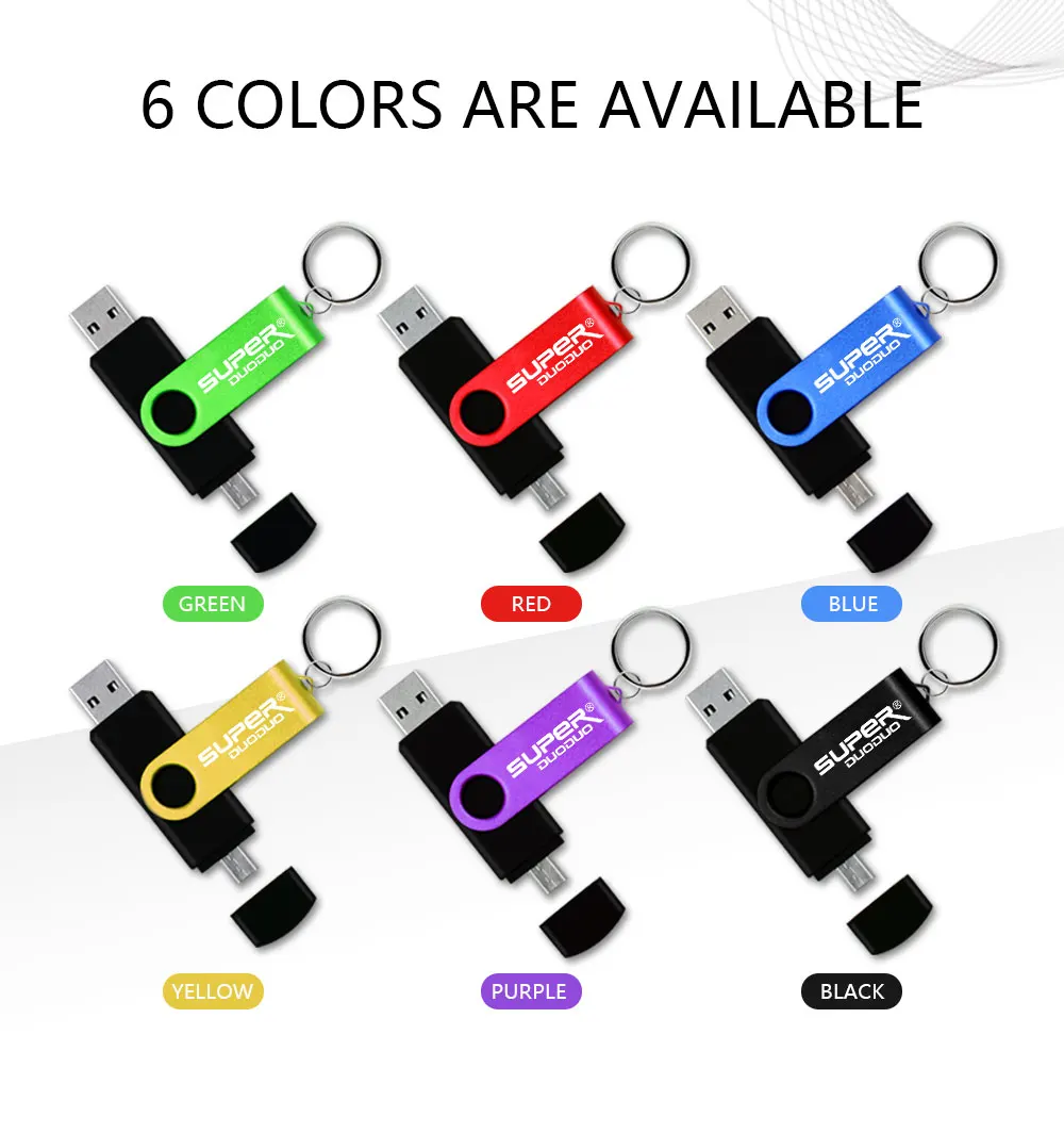 Высокое качество 2 в 1 OTG USB флеш-накопитель USB 2,0 вращающийся флеш-накопитель 4 ГБ 8 ГБ 16 ГБ флеш-накопитель 32 Гб U диск 64 Гб карта памяти usb