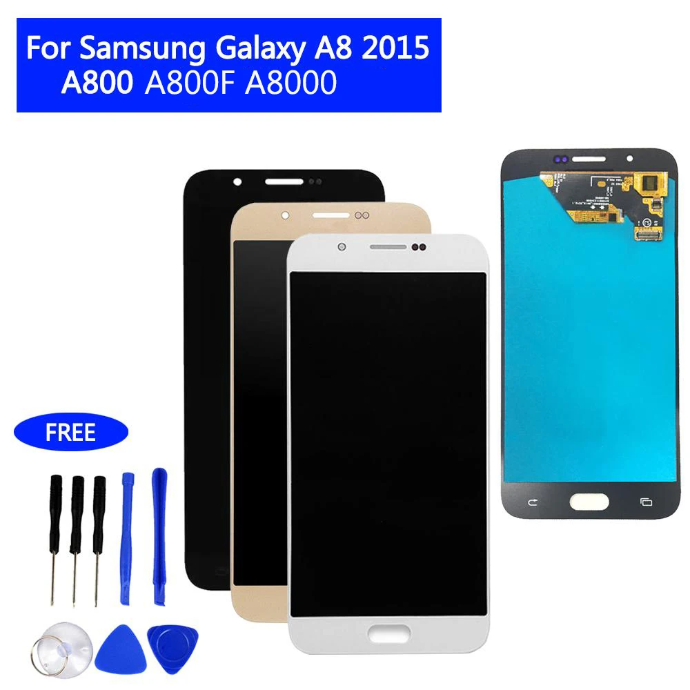 Супер AMOLED ЖК дисплей сенсорный экран дигитайзер для Samsung Galaxy A8 2015 A800 A800FA8000 сборка
