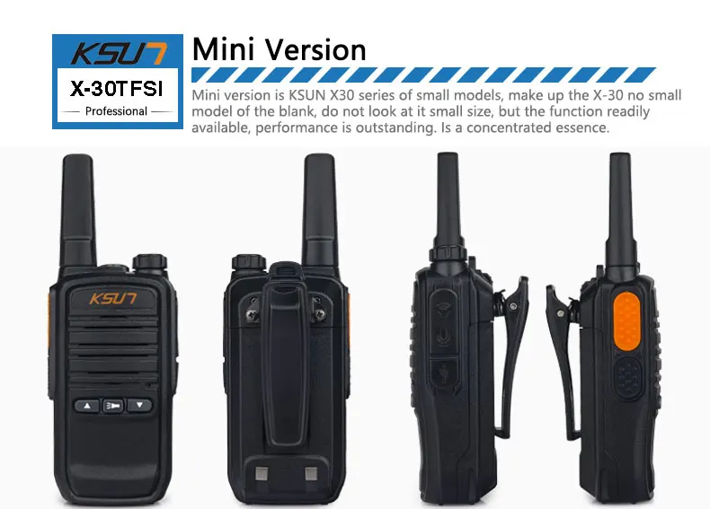 KSUN X-30 Мини версия портативная рация радио UHF 400-470MHz двухстороннее радио портативное коммуникатор портативный кв трансивер