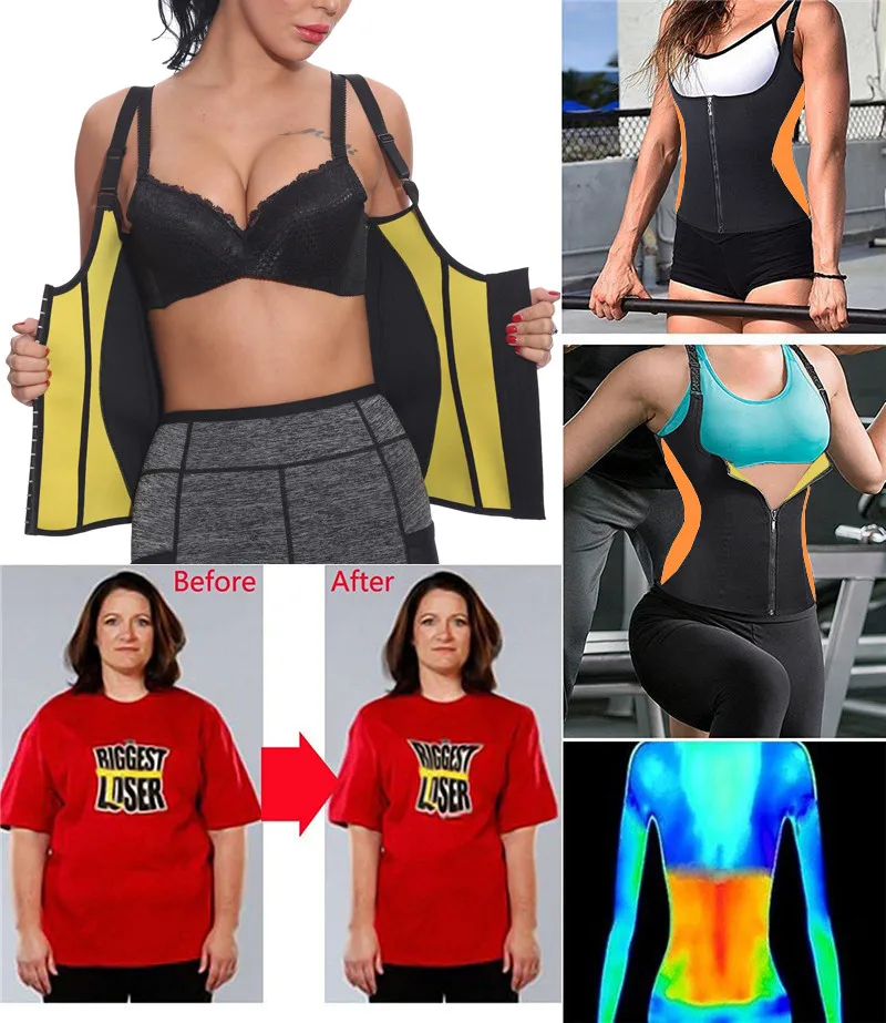 NINGMI формирователь тела для женщин рубашка похудения неопрен сауна пот жилет