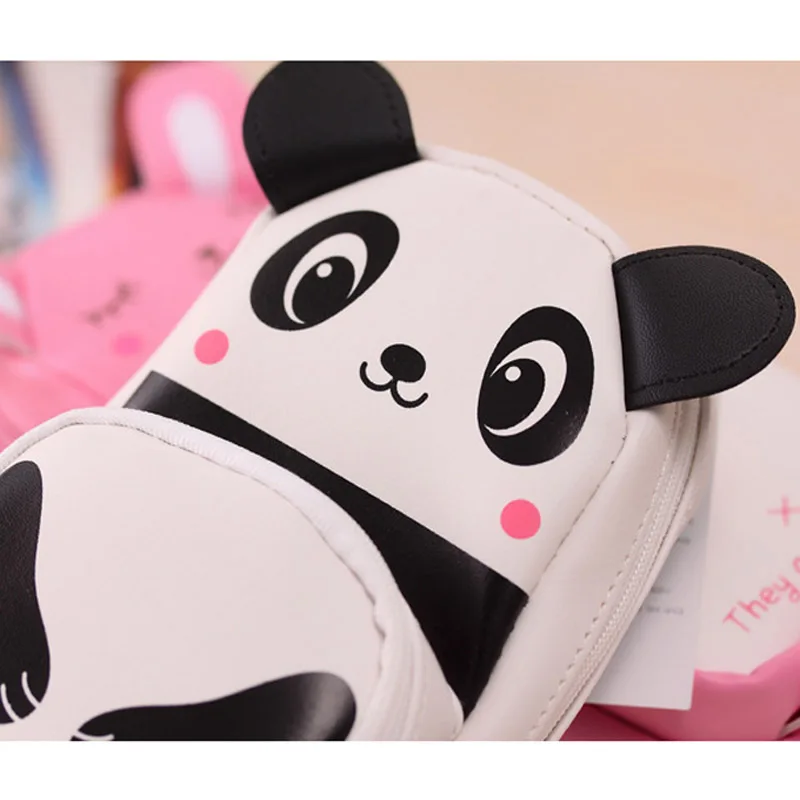 Школьный кожаный пенал с пандой обучающий канцелярские принадлежности Kawaii