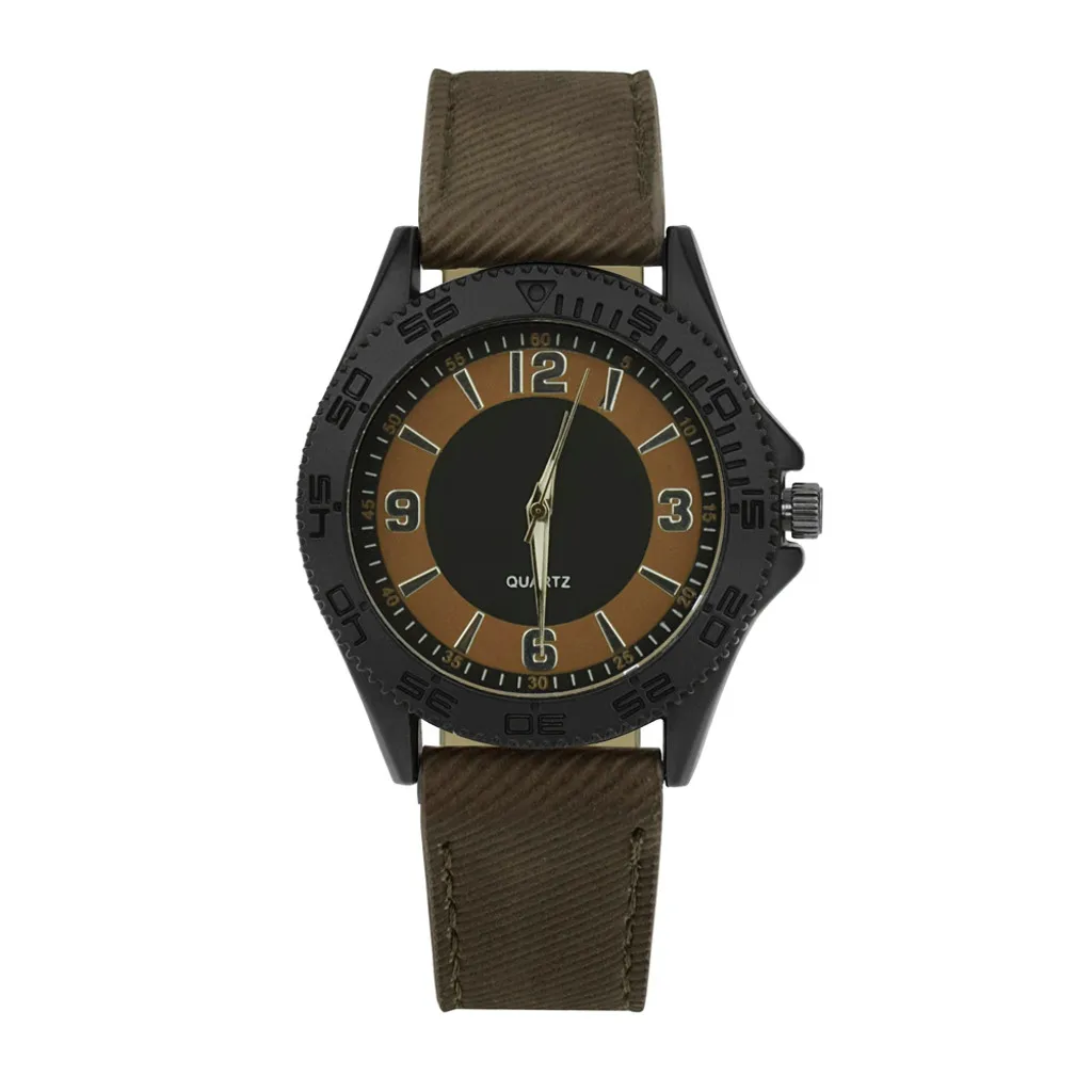 Reloj 2018 Модные кварцевые мужские часы с большим циферблатом кожаные спортивные