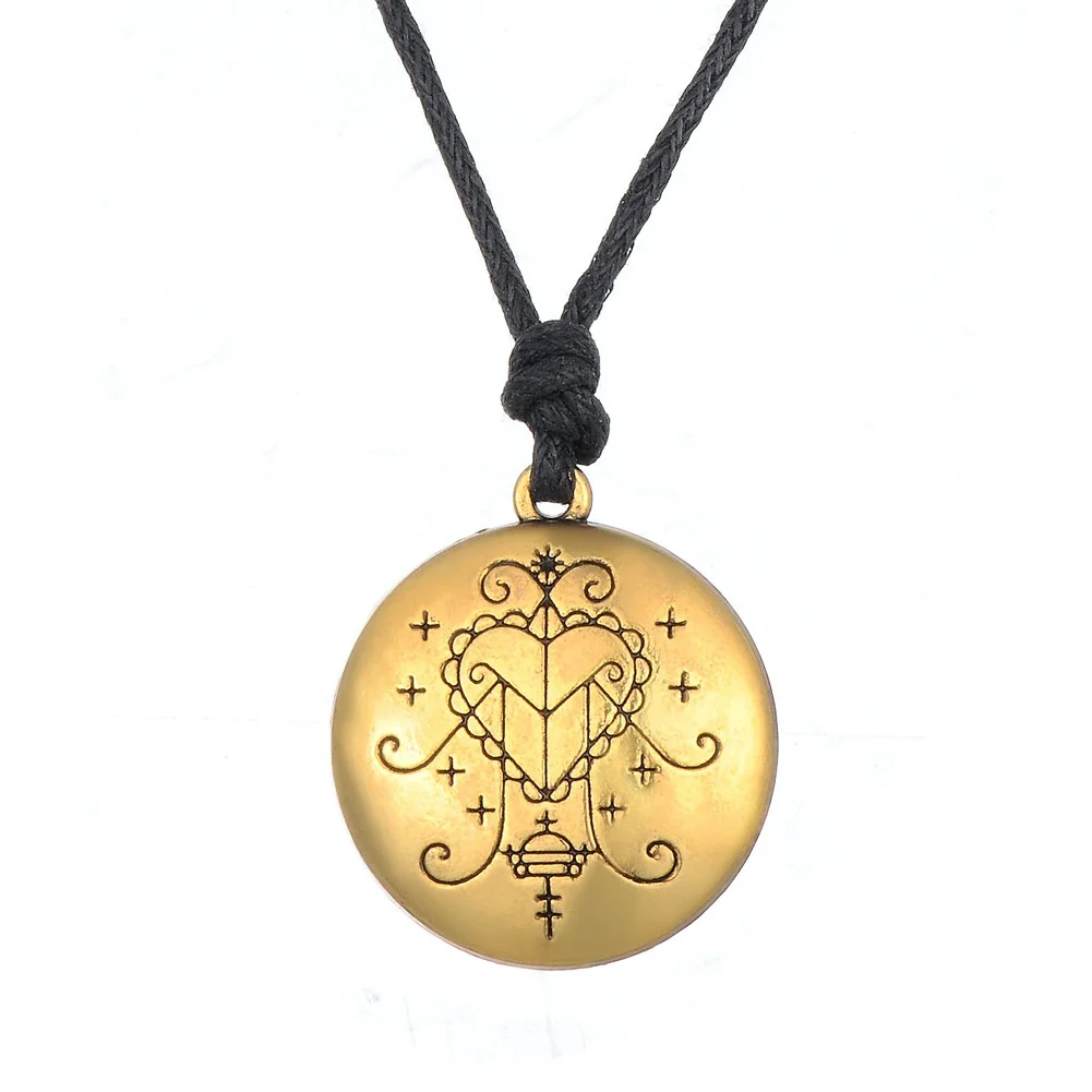 Мужская и женская винтажная подвеска Papa Legba Voodoo Loa Veve Lwa Death Jewelry Амулет в стиле
