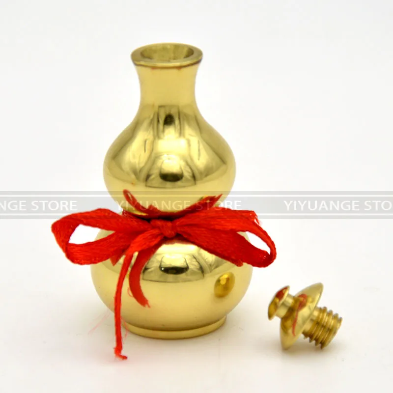 Открытая крышка в китайском стиле фэншуй Ву Лу Hu Lu медная Тыква амулет латунь