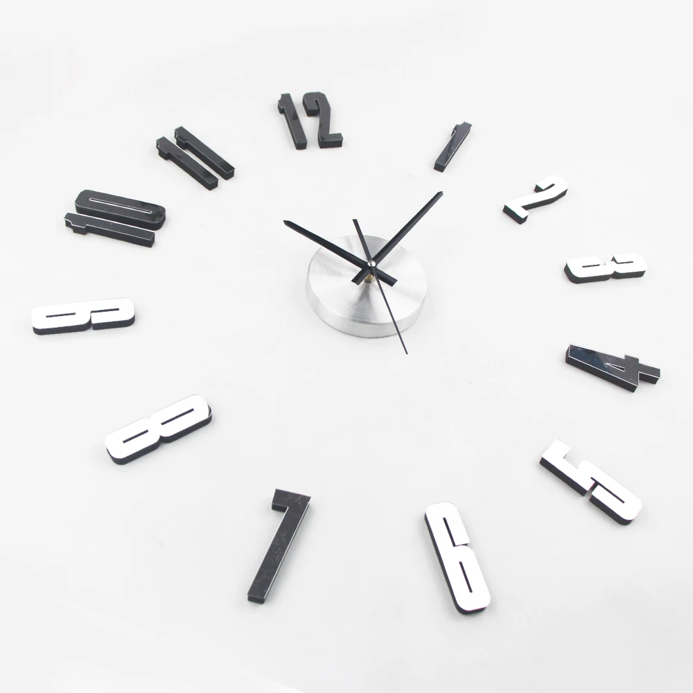 3D наклейки на стену сделай сам акриловые современные настенные часы Новое