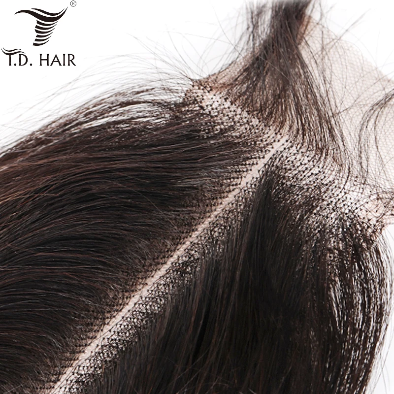 2*6 Кружева Закрытие с 3 шт бразильские Remy натуральные кудрявые пучки волос