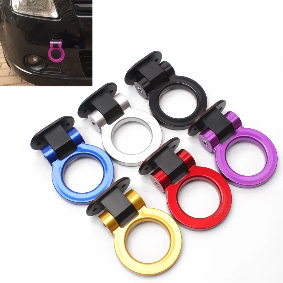 

New ABS Universal Car Bumper Decorative Adorn Trailer Ring Tow Hook Trailer Automobile Racing Universal Fit for BMW Honda Benz