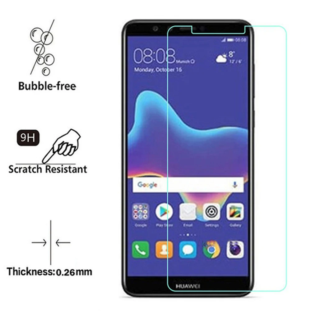Защитное стекло для huawei y6 ii закаленное защитное y3 y5 9 5 2017 2018 y635 4a pro|Защитные стёкла