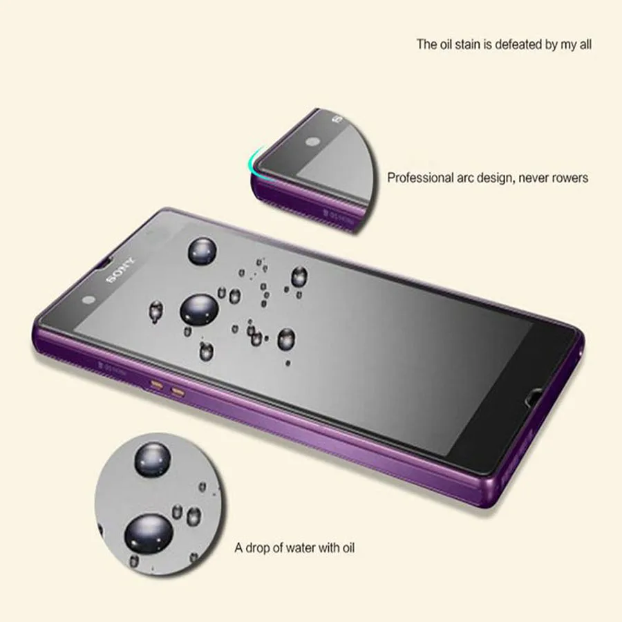 2 шт. спереди + сзади Экран протектор Закаленное Стекло чехол для sony Xperia Z1 Z 1 3 4 5 Z5