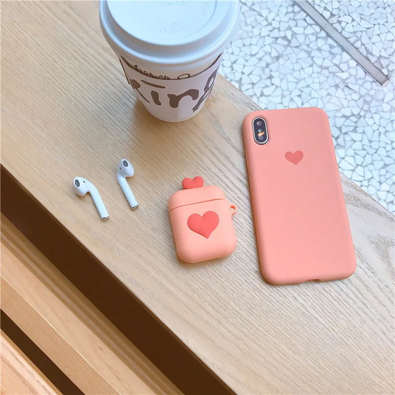 Любовь Дизайн силиконовый Bluetooth беспроводной чехол для наушников AirPods защитный