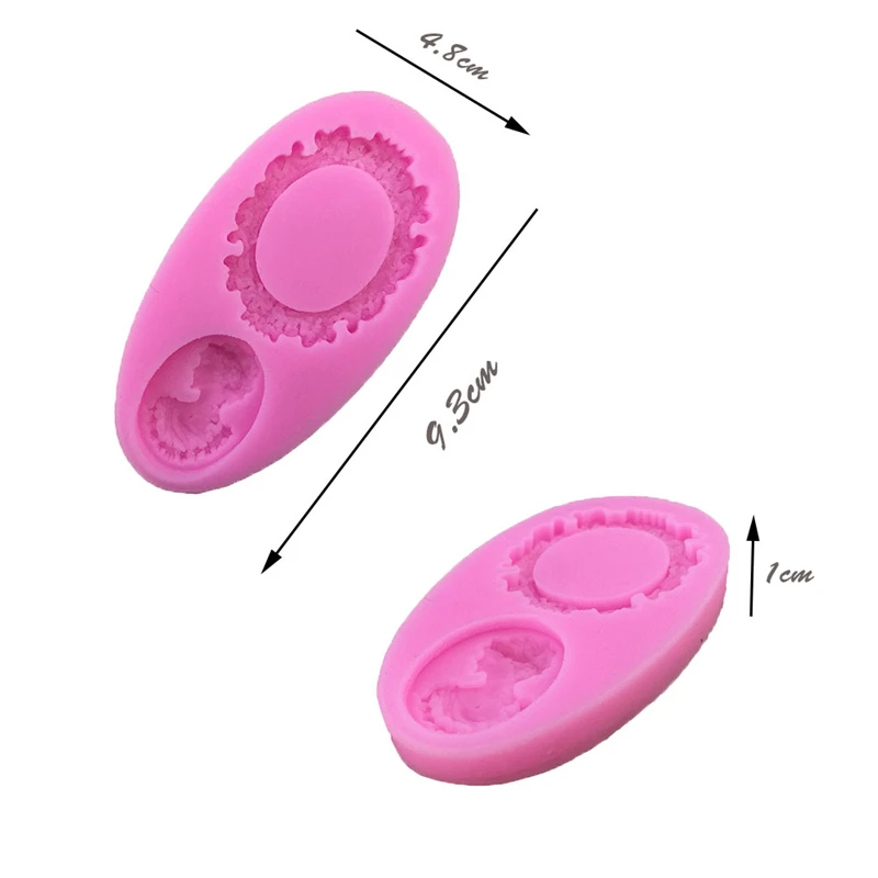Кружевная фоторамка форма головы человека силиконовая для торта посуды шоколада