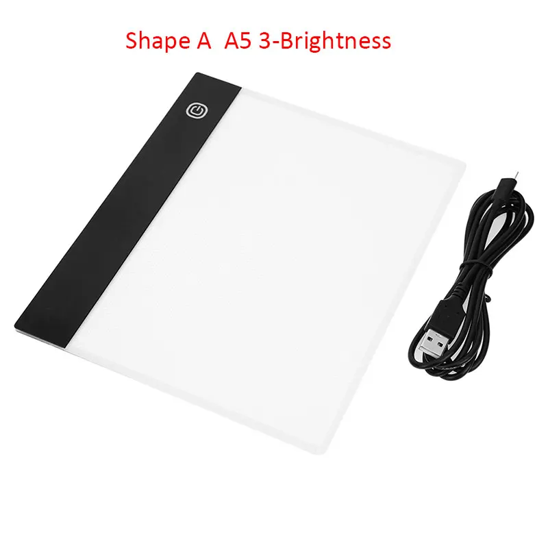 A5 3-Brightness B VKTECH A3/A5 светодиодный цифровой планшет светодиодный светильник с сенсорным управлением с регулируемой яркостью рисунок Трассировка анимация копировальная доска Настольный коврик панель пластина - Цвет: A5 3-Brightness B