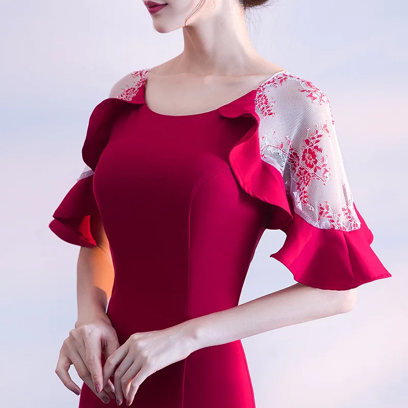 Элегантное тонкое длинное платье с русалочкой чонсам Vestidos восточные Ципао