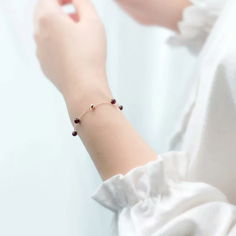 Браслет из настоящего серебра 925 пробы цепочка розового золота браслеты для