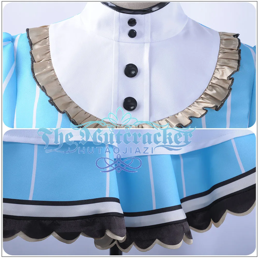 Костюм для косплея Love live Tea Party Unawakened Ayase Eli Cos сексуальная униформа синяя короткая