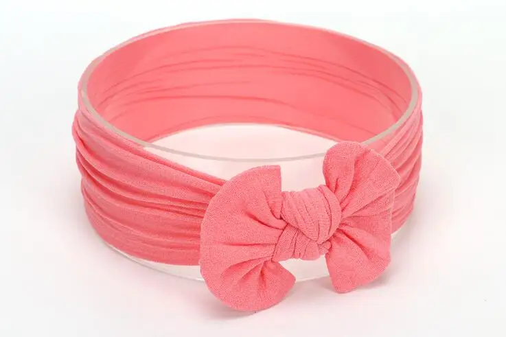 Watermelon Red Новинка года; детская нейлоновая повязка на голову ярких цветов; мягкие эластичные резинки для волос для новорожденных девочек; банты для волос; аксессуары для волос в виде тюрбана - Цвет: Watermelon Red