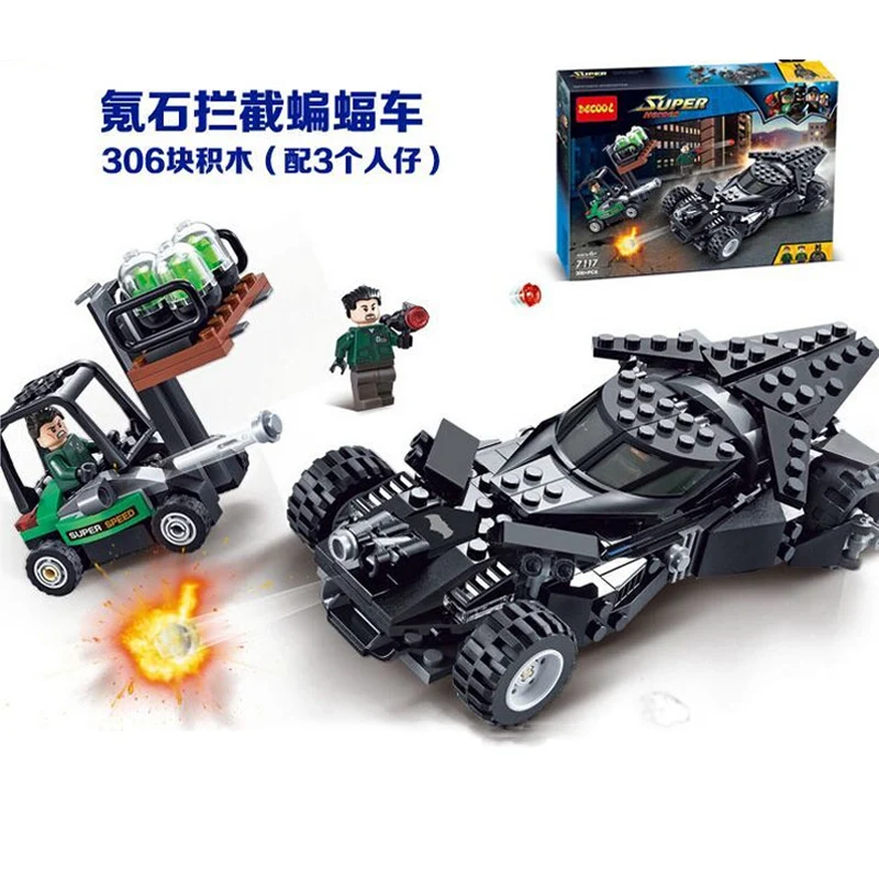 Супер герой Все кубики «Бэтмен» Бэтмобиль tumbler Batwing строительные блоки супер герой s игрушки для детей - Цвет: Without original box
