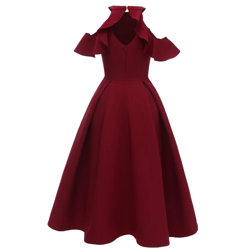 Elegant Ladies Wedding Party Group Banquet dress banquet feast sexy shoulder-hung dinner vestidos de fiesta | Свадьбы и торжества