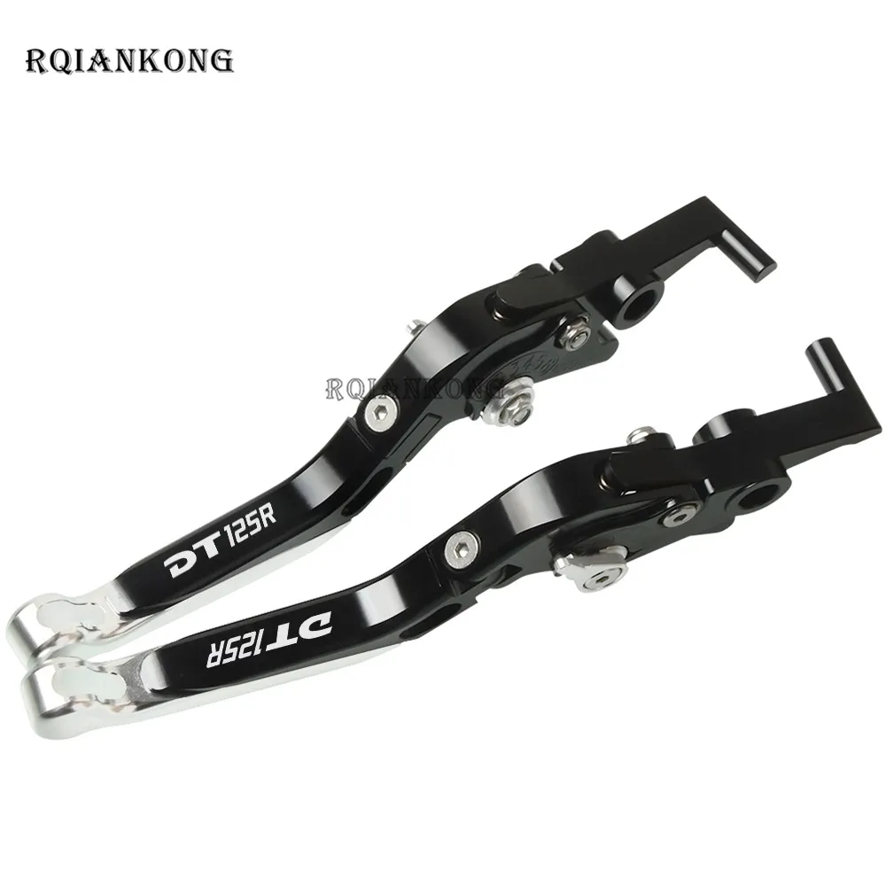Silver Для YAMAHA DT125R DT 125R 125 R 1988 CNC аксессуары для мотоциклов выдвижной Регулируемый рычаг складной тормоз сцепления рычаги - Цвет: Silver
