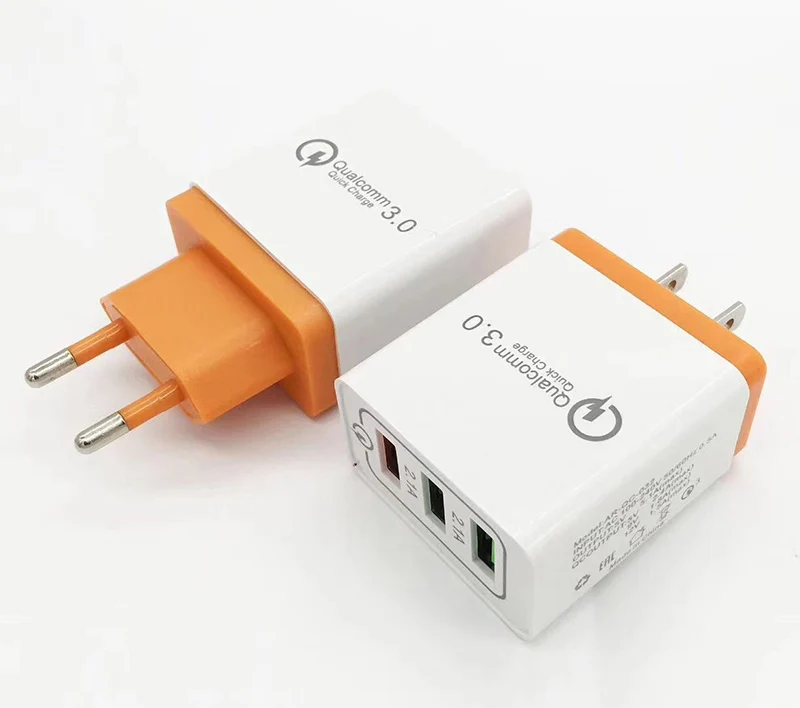 Универсальный 18 Вт USB quick charge 3,0 5V 3A для iPhone 8 7 X EU US Plug, быстрое зарядное устройство для мобильного телефона Samsug S9 S10 huawei