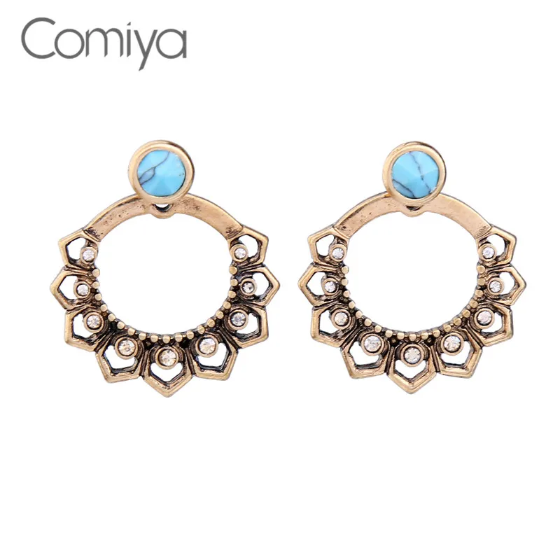 Comiya массивные аксессуары из цинкового сплава золотого цвета Pendientes Mujer Moda