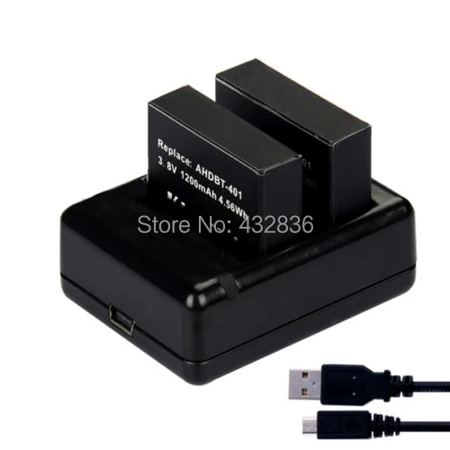 Горячая Распродажа! AHDBT-401 AHDBT 401 AHDBT401 USB зарядное устройство с двумя портами