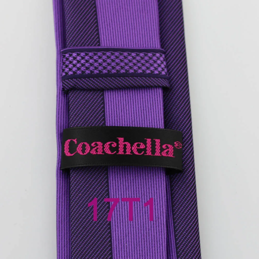 Галстуки Yibei Coachella фиолетовый галстук короткий темно маленький геометрический в