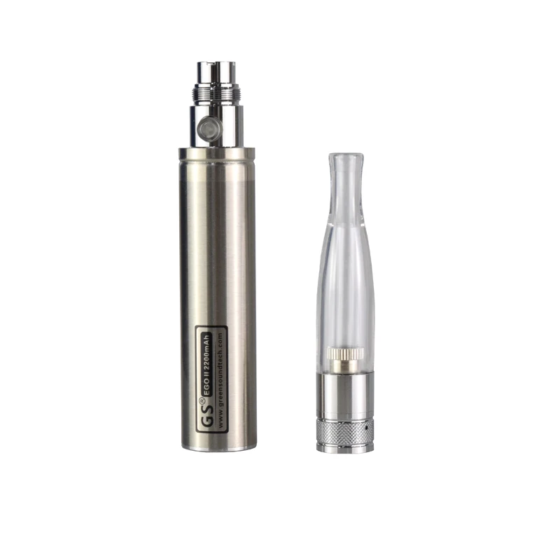 

Newest Green Sound GS EGO 2200mah battery and GS H2S atomizer blister kit e Cigarette Ego/510 Thread Battery fit CE4 CE5 mt3