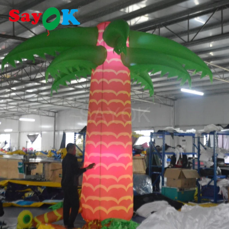 

Giant vivid design inflatable palm tree with led lights and remote controller for event, wedding, party decoration