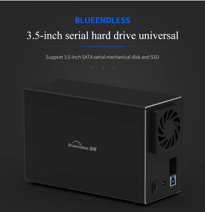 Тип C жесткий диск массив RAID USB3.0/USB3.1 4 режима двойной отсек HDD корпус RAID автоматическое резервное копирование данных 3,5 ''HDD массив USB3.1