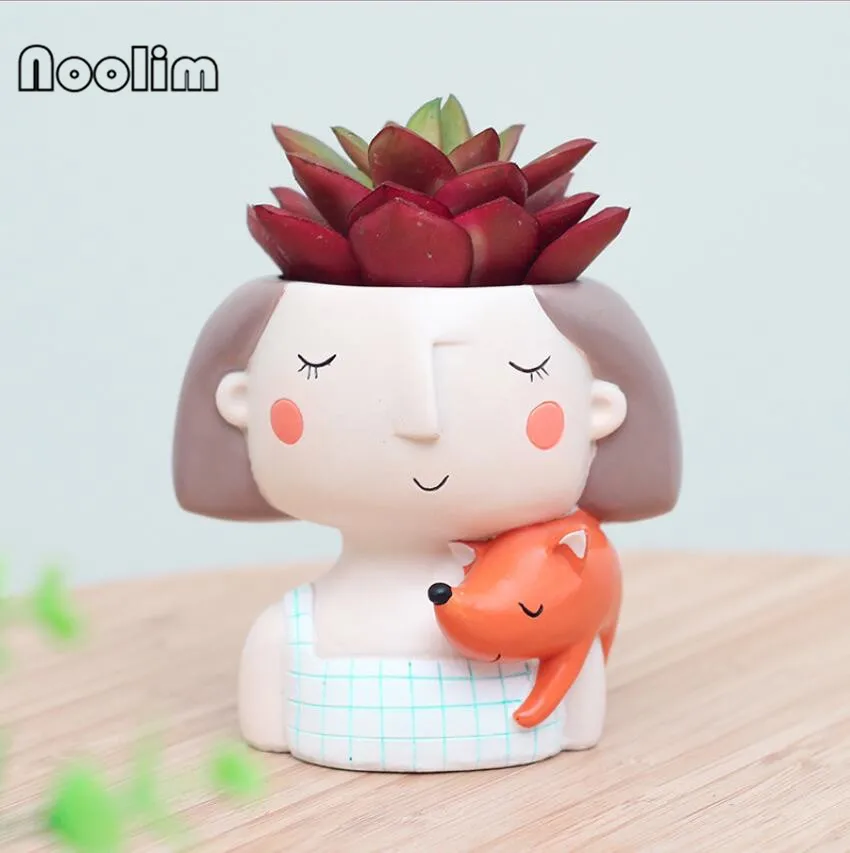 NooLim 4 шт./компл. цветочный горшок для девочек в европейском стиле полимерный