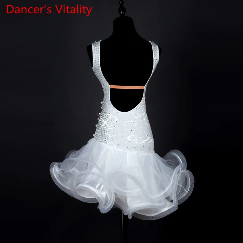 

Women dancing Clothing Sleeveless Latin clothes Ballroom Dance dress high grade new style National Standard dance clothes