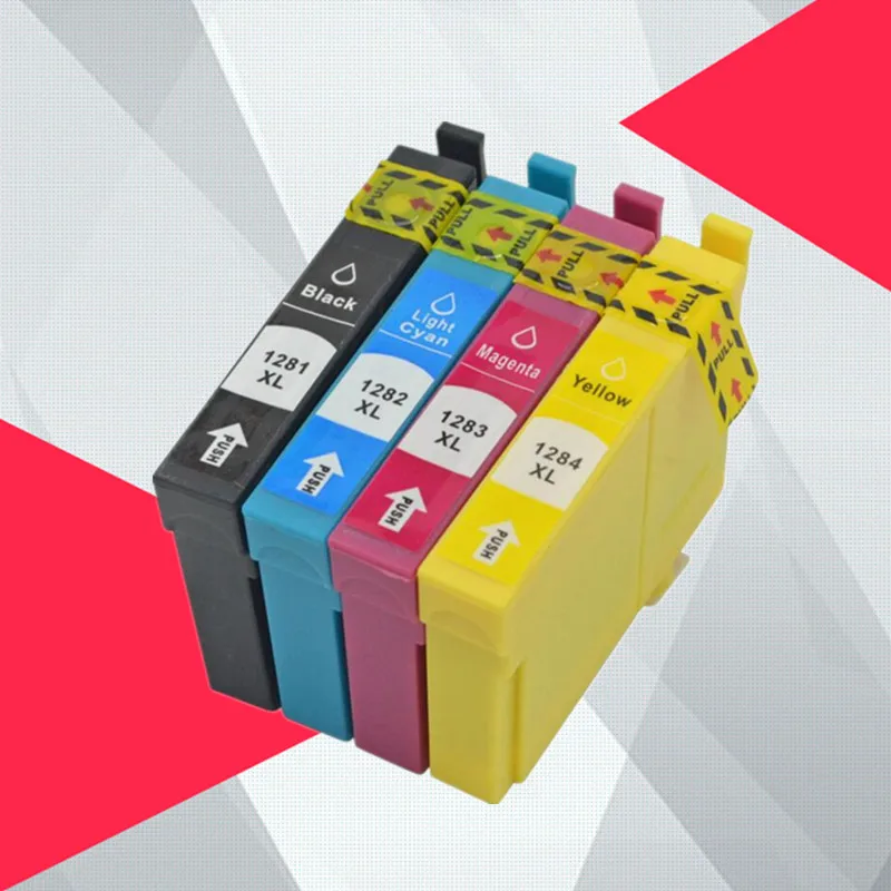 Картридж для EPSON Stylus S22 SX125 SX130 SX230 SX235W SX420W SX425W SX430W SX435W совместимый с T1281 1281 T1282 T1283 T1284