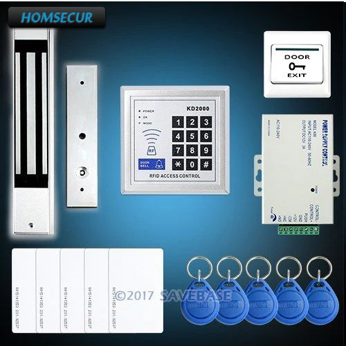 Комплект контроля доступа к двери HOMSECUR RFID с электромагнитным замком 280 кг + карта