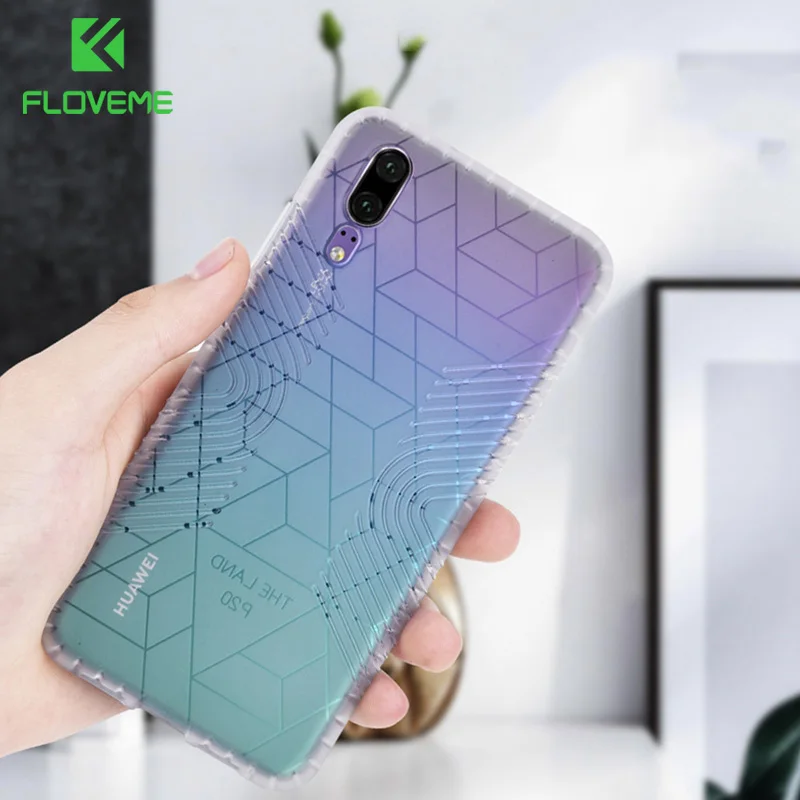 FLOVEME ударопрочный чехол для телефона Huawei P20 Lite Мягкий ТПУ 3D текстурный Mate 20 P30 Pro