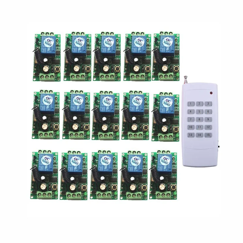 Передатчик teleswitch 15CH + реле приемника 15 * для умного дома z wave 12 В постоянного тока 1