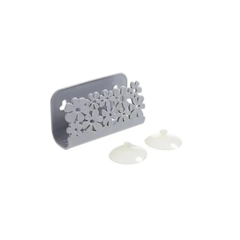 Grey 11.1x3.7x6.5cm 1 шт. пластиковая стойка для посуды, полка для кухонных принадлежностей, стойка для хранения, держатель для слива - Цвет: Grey 11.1x3.7x6.5cm