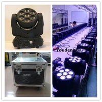 4 pieces with case party disco bar dmx 4in1 rgbw wash 7 x 10w mini led moving head beam wash moving head led