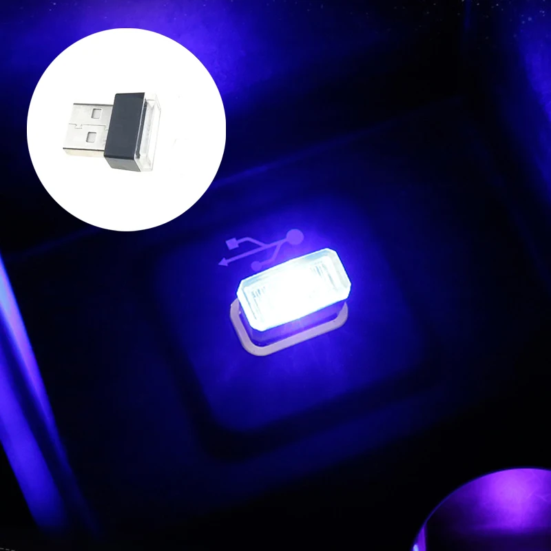 Автомобильный Универсальный USB светодиодный декоративный светильник