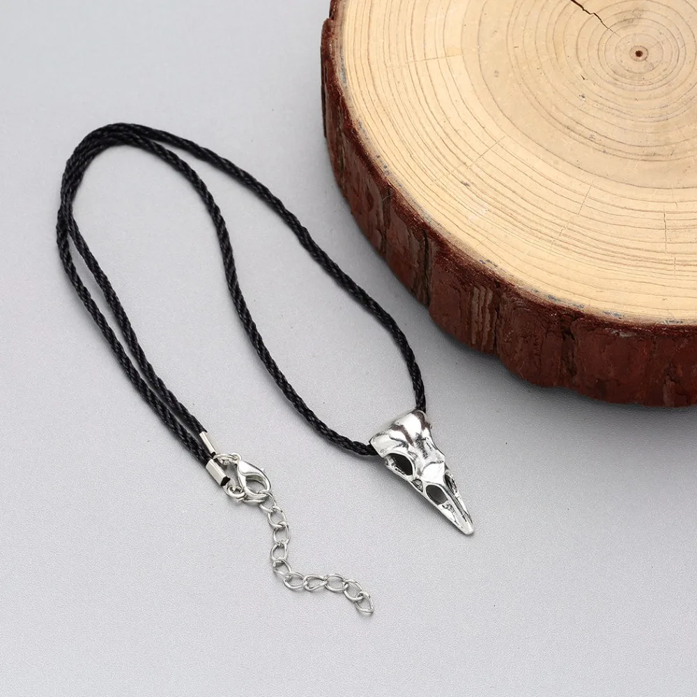 Chandler Steampunk Halloween crow skull pumpkin ghost necklace Pendant Rope Chain Necklace Cosplay Rock men Male Accessories | Украшения и