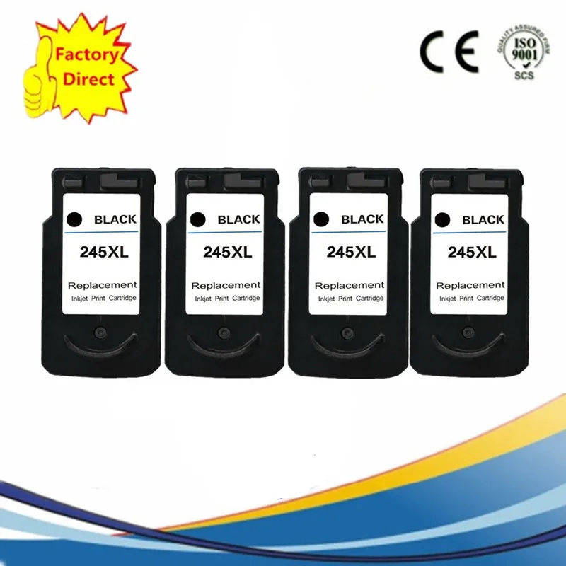 Черный PG245 PG245XL PG-245XL PG-245 PG 245 XL 245XL чернильный картридж для принтера Canon Pixma MG-2924 MG-2920 MG-2922 MG-2420 - Цвет: 4BK