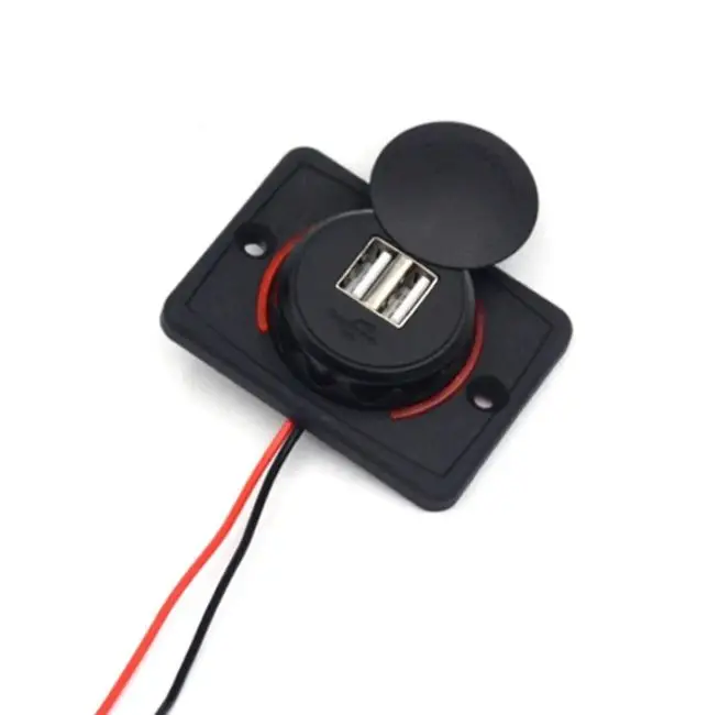 Легко установить двойной USB зарядное устройство розетка мощность выход Водонепроницаемый морской 4.8A светодиодный свет для 12 В/24 В Автомобиль RV лодка мотоцикл мобильный